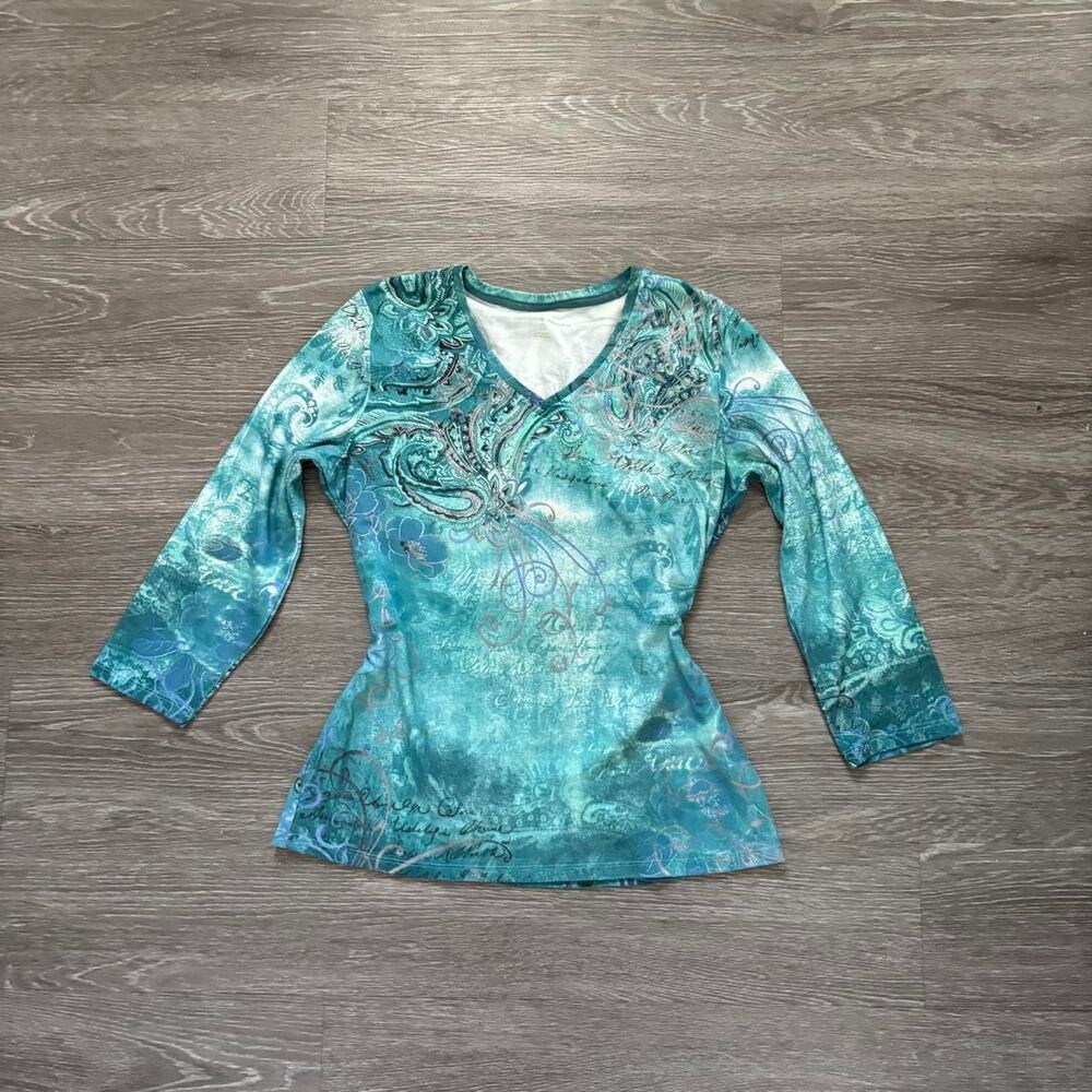 Y2k mermaidcore aquamarine blue asymmetrical top